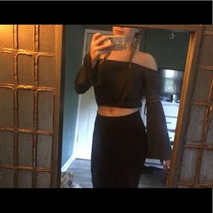 Off the shoulder crop top